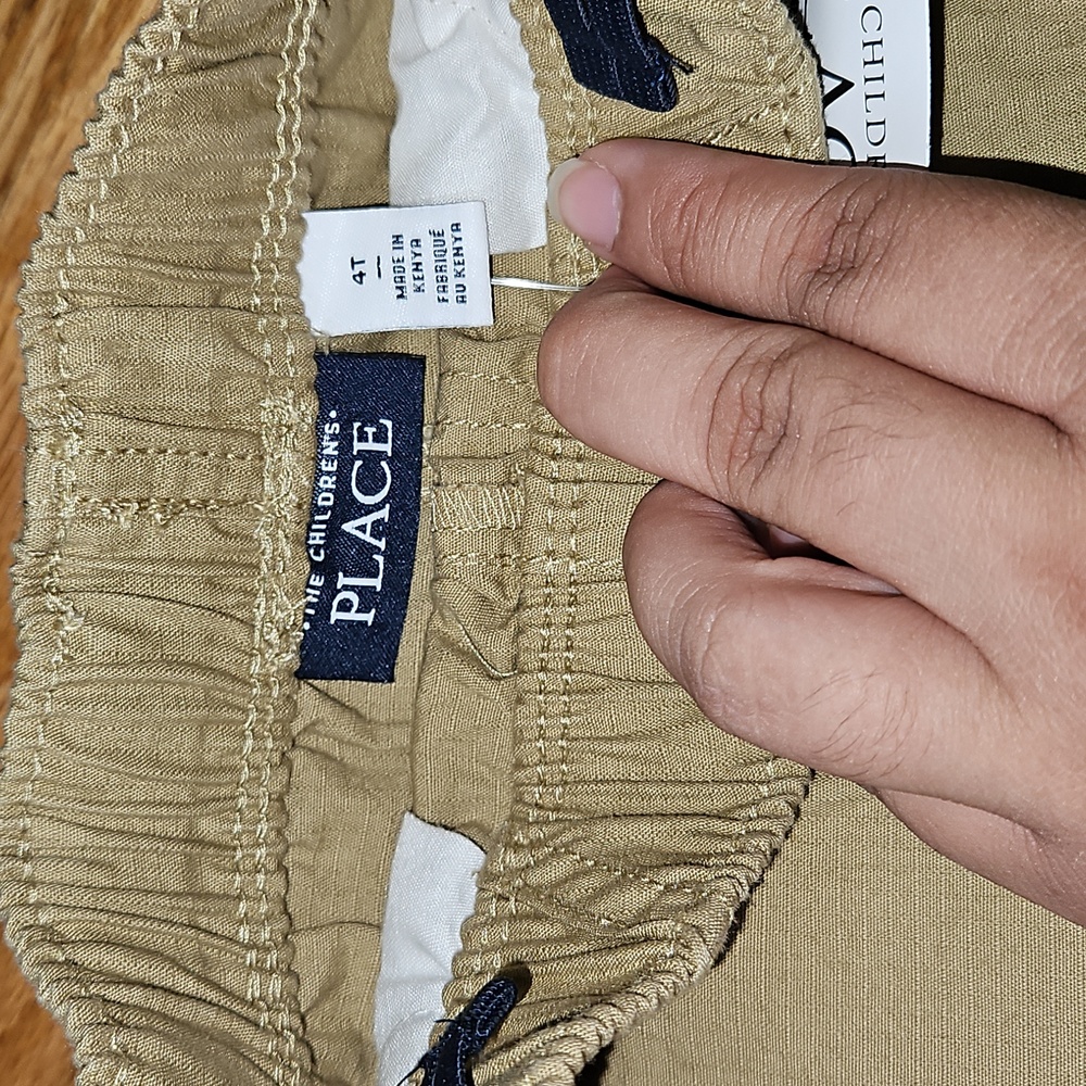 The Children's Place Tan Cargo Shorts Elastic Waist - Picture 2 of 5